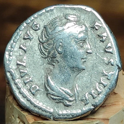 Faustina I Silver Denarius with Antoninus reverse, 141-161AD Ancient roman coin