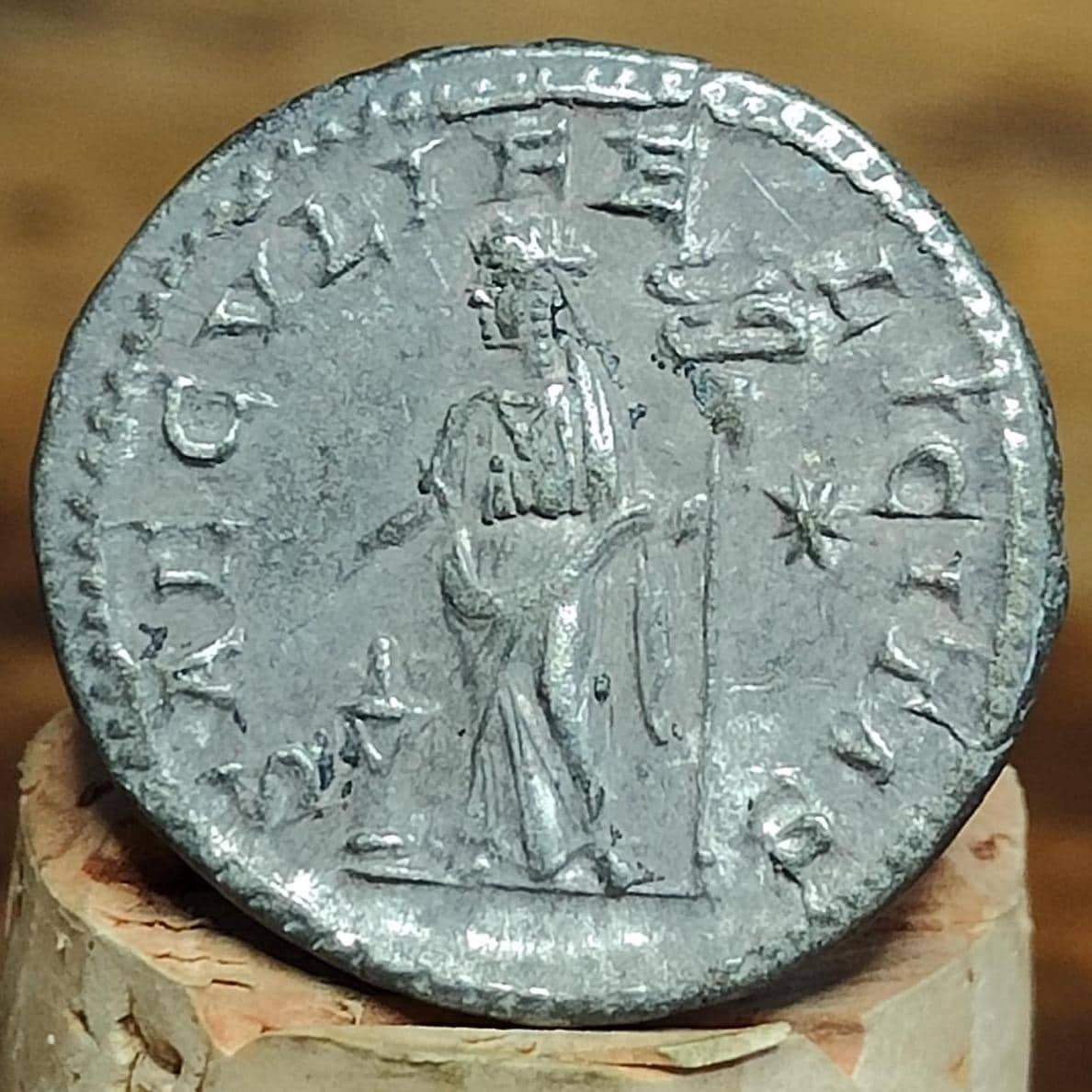 Julia Maesa Silver Denarius with Felicitas reverse, 220-222 AD, Ancient roman coin