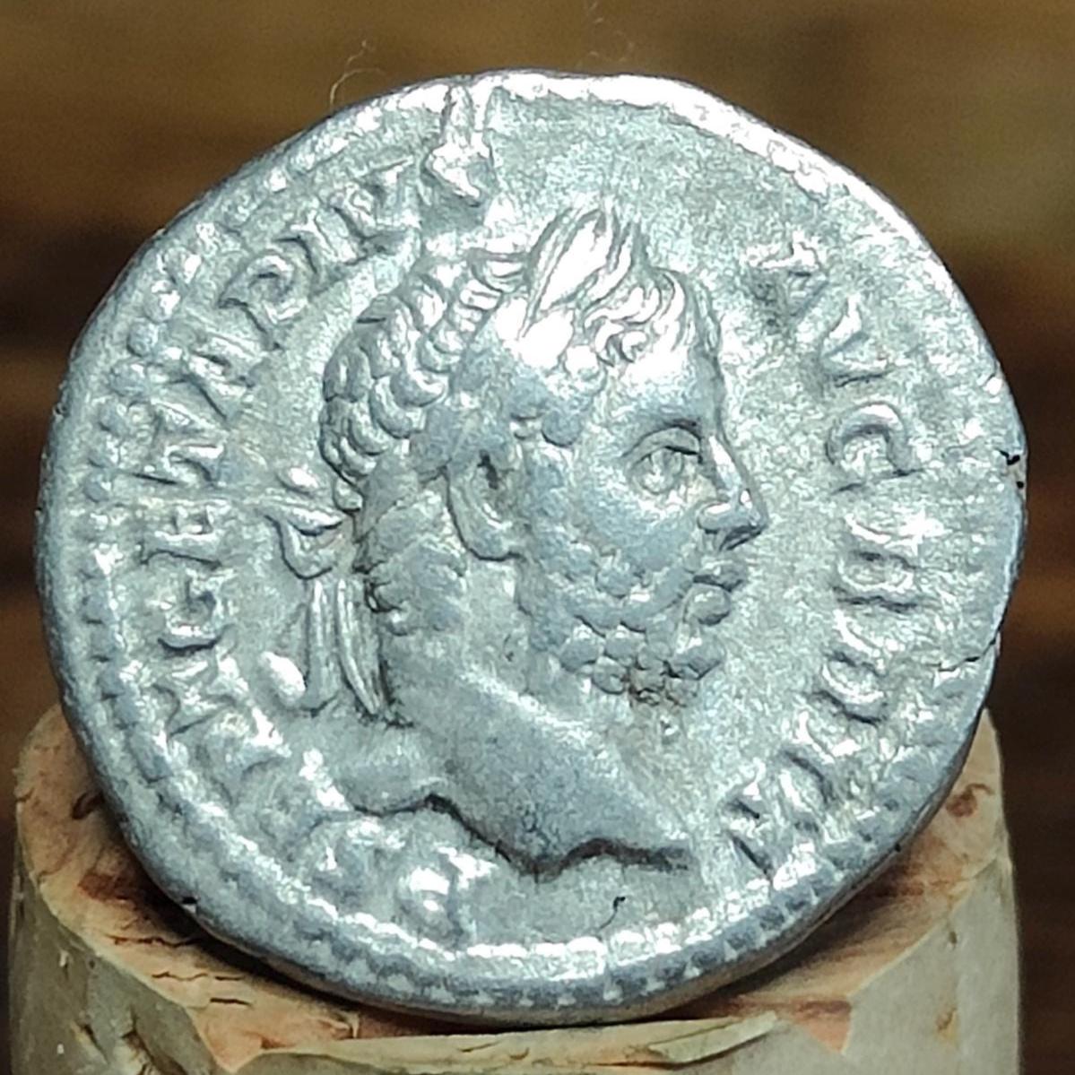 Geta Silver Denarius with Liberalitas reverse, 209-211AD Ancient roman coin
