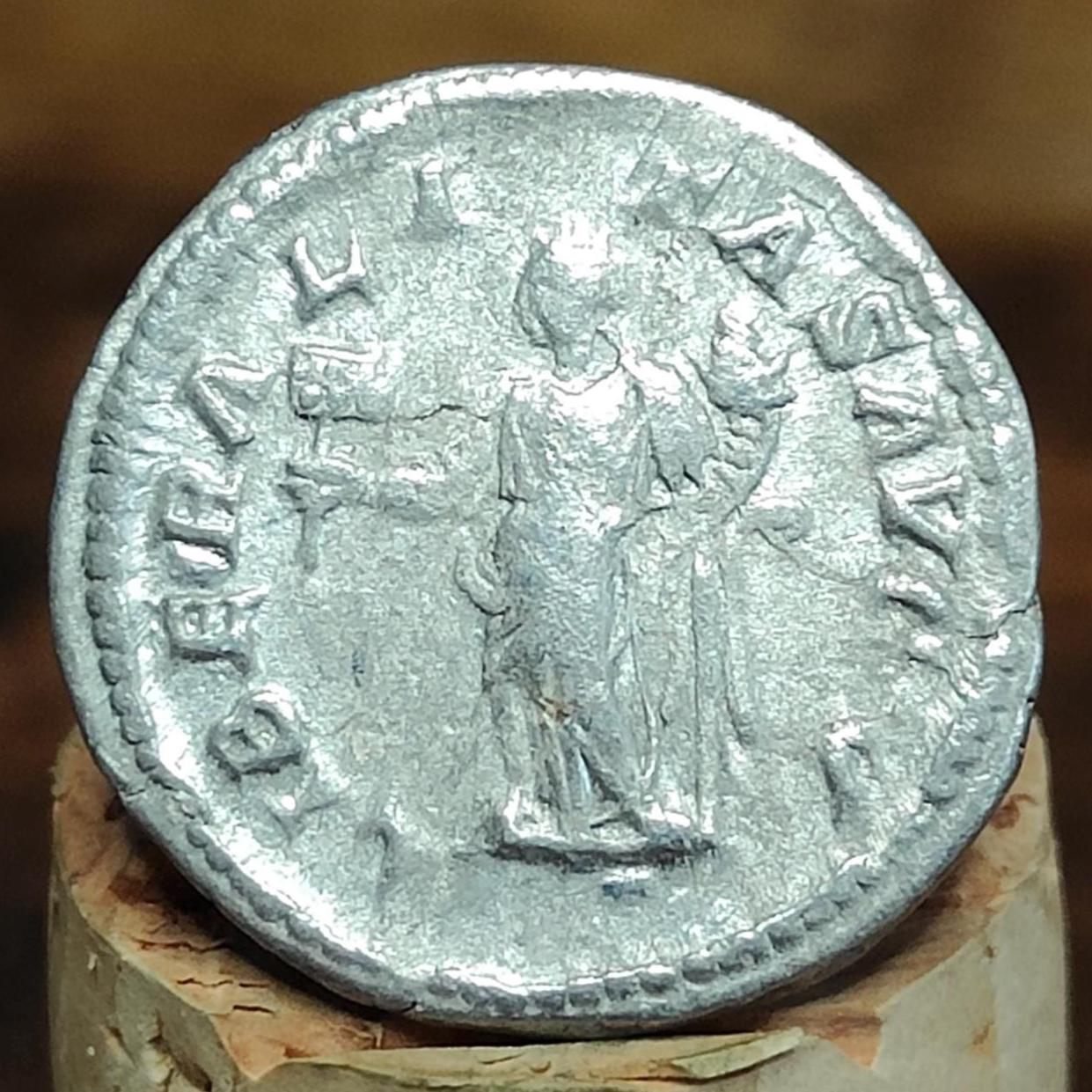Geta Silver Denarius with Liberalitas reverse, 209-211AD Ancient roman coin