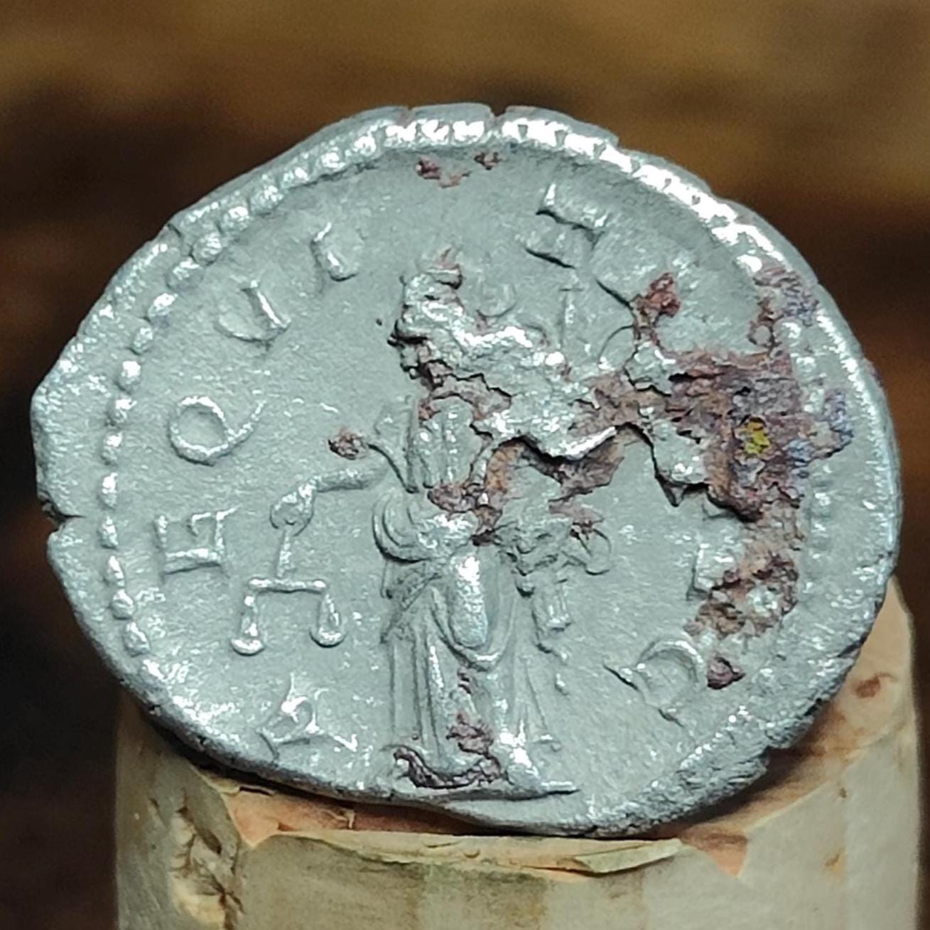 Severus Alexander with Aequitas reverse Silver Denarius, 222-235 AD, Ancient roman coin