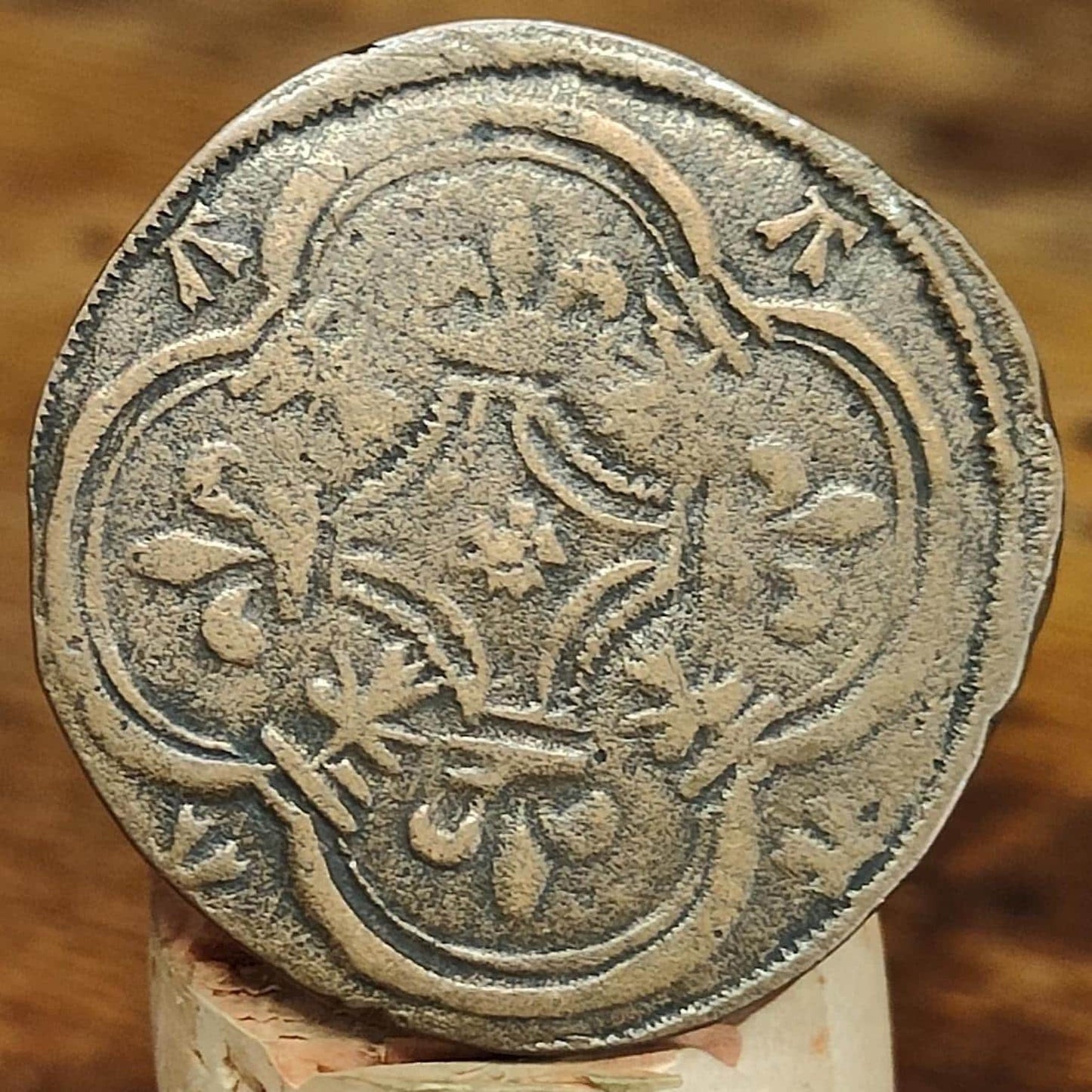 Medieval French Jetton, Shield type token, 600 years old