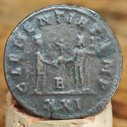 Maximian Antoninianus with Emperor reverse, 286-305AD, Ancient Roman coin