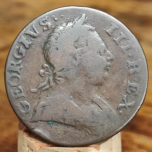 George III half Penny, dated 1773 - Georgian/ US colonial coin
