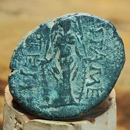 Apameia in Phrygia 88-40BC, Zeus and Artemis statue, authentic ancient Greek coin
