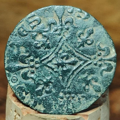 Medieval French Jetton, Shield type token, 600 years old