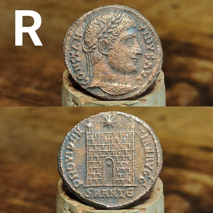 Cleaned Roman coins, ancient Nummus and Follis