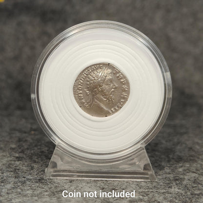 Coin Capsule Display case with stand and foam gasket