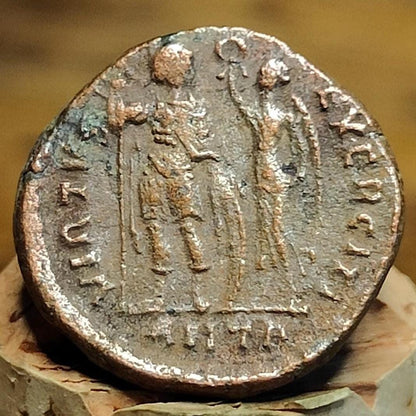 Arcadius Roman coin with Victory reverse, 383-408AD, 4th century ancient Follis AE3