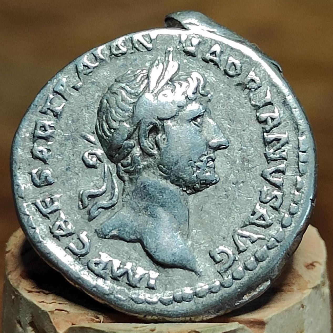 Hadrian Silver Denarius with Roma reverse, Ancient roman coin