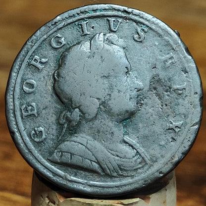 George I half Penny, dated 1720 - Georgian/ US colonial coin