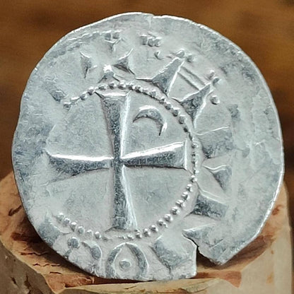 Crusades - Bohémond III, 1163-1201, Denier, Medieval Silver Coin