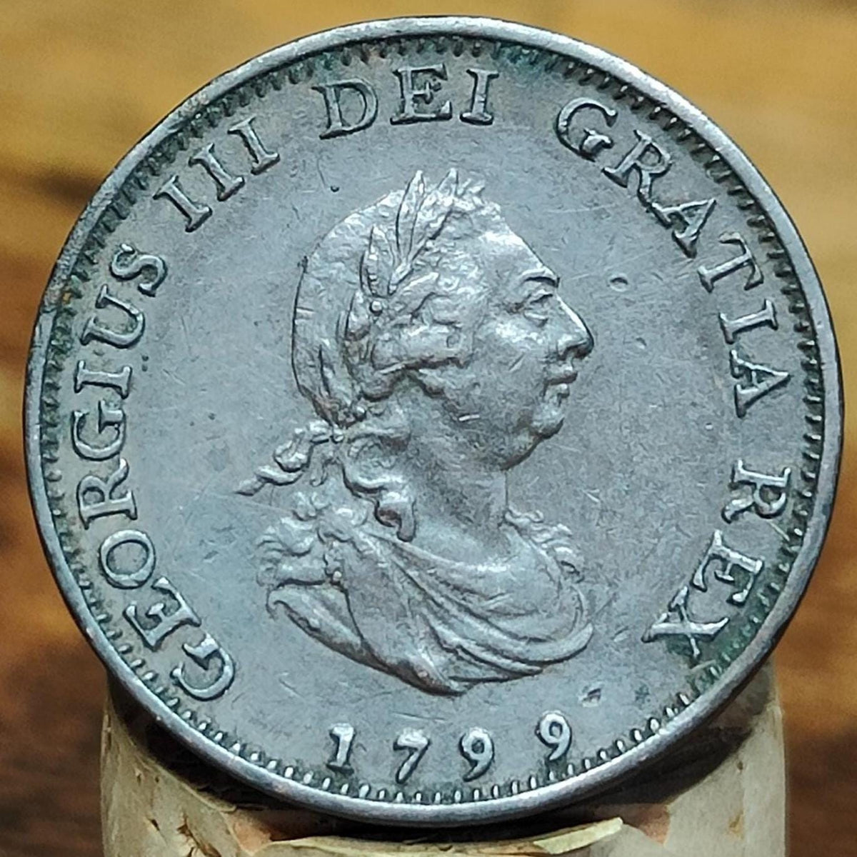 George III Farthing, dated 1799 - Georgian/ Napoleonic war coin