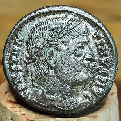 Constantine the great Roman coin with camp gate reverse, 306 to 3337AD, ancient nummus AE3