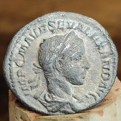 Severus Alexander with Jupiter reverse Silver Denarius, 222-235 AD, Ancient roman coin