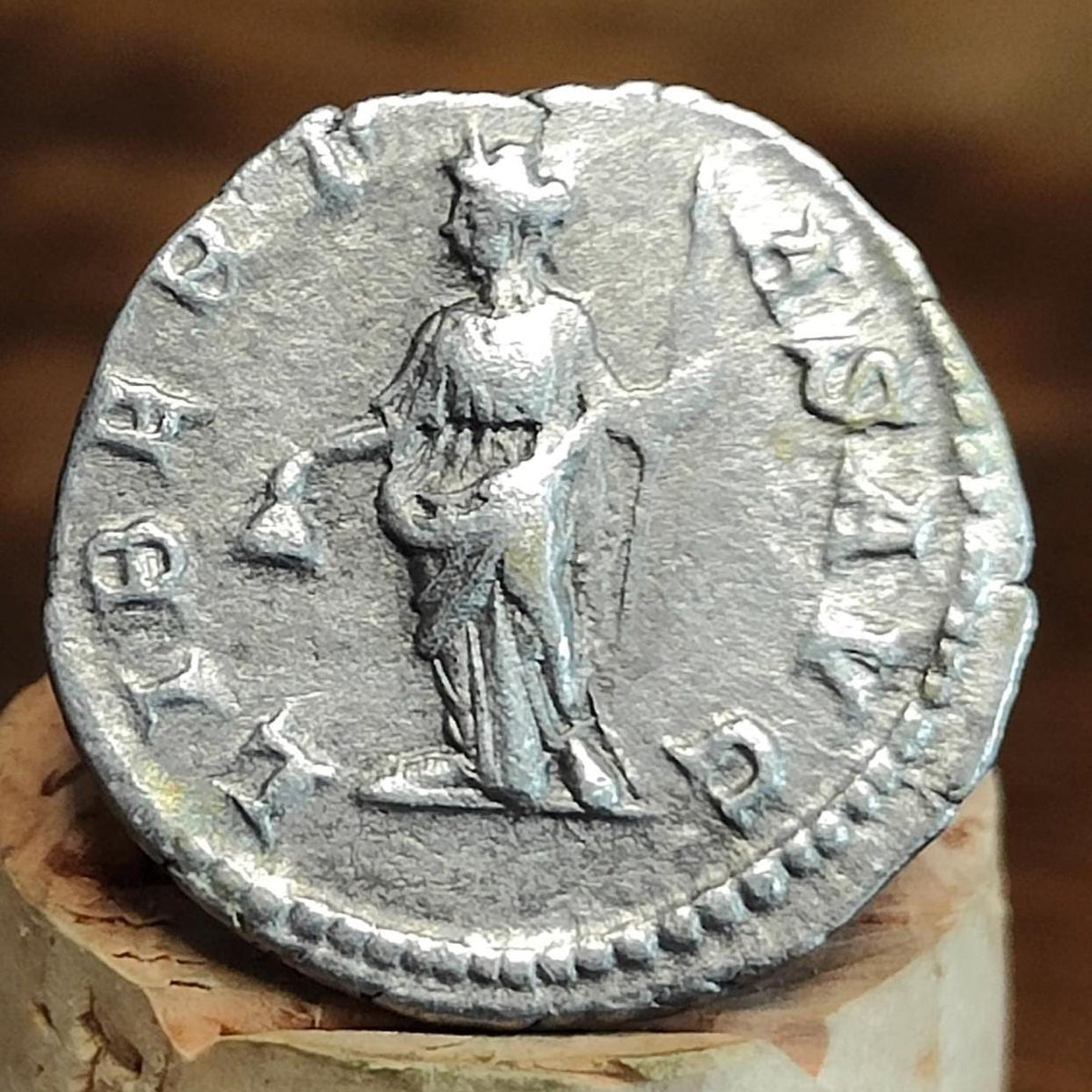 Caracalla Silver Denarius with Libertas reverse, 198- 217 AD, Ancient roman coin