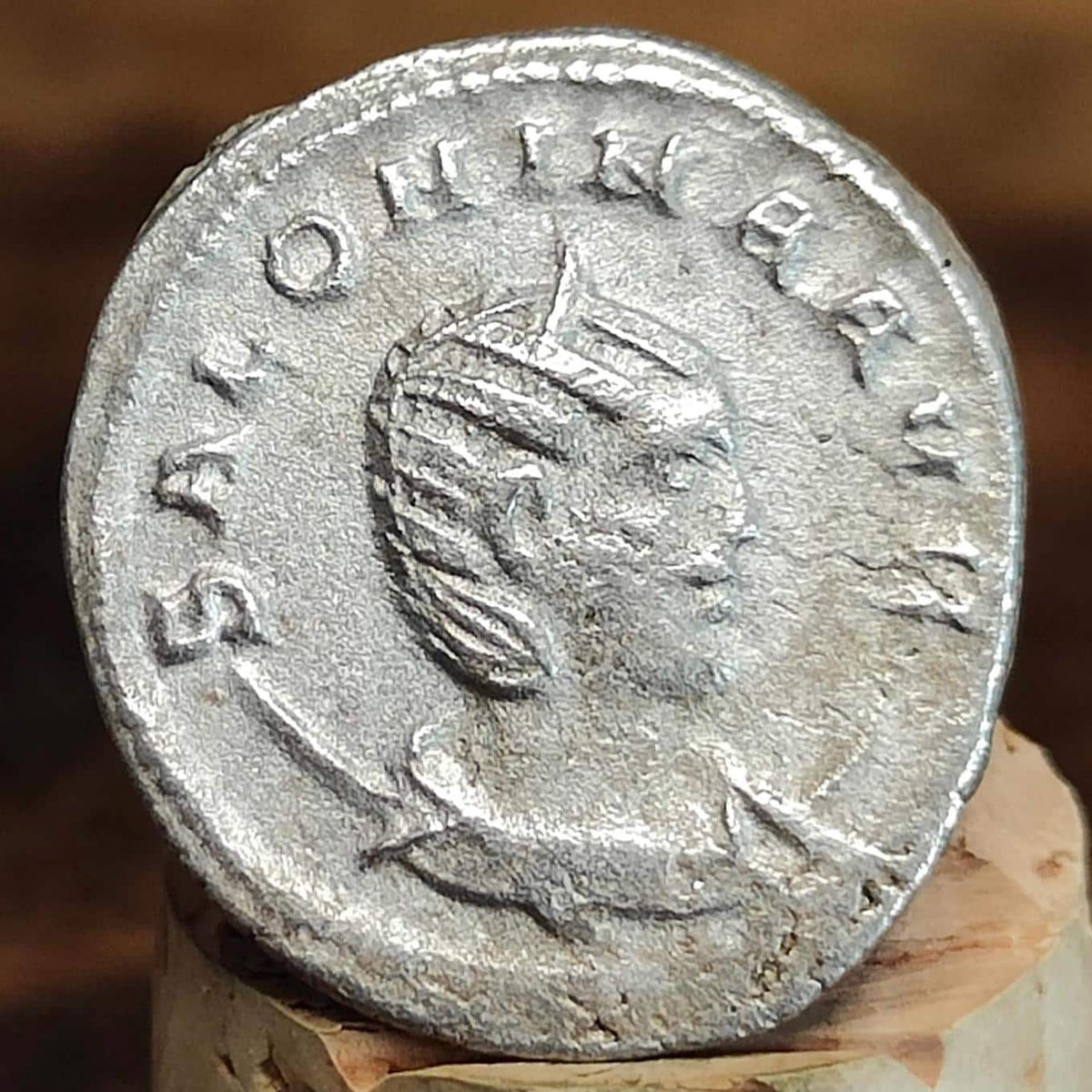 Salonina Roman coin, Pudicitia reverse, 253-268AD, 3rd century ancient Antoninianus