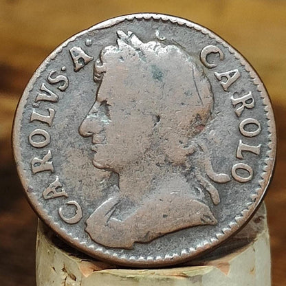 Charles II Farthing, dated 1672 - US colonial coin