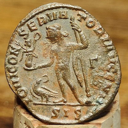 Licinius I Roman coin with Jupiter reverse, 308-324AD, ancient Follis.