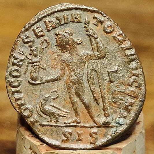 Licinius I Roman coin with Jupiter reverse, 308-324AD, ancient Follis.
