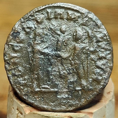 Constantius I Antoninianus with Jupiter reverse, 295 to 297AD, ancient Roman coin