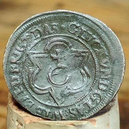Medieval Nuremburg Jetton, rose and orb type token, 500 years old