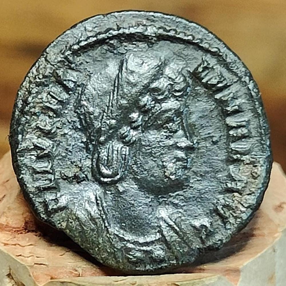 Helena, mother of Constantine the great Roman coin, Pax reverse, 325-330AD, ancient nummus AE4