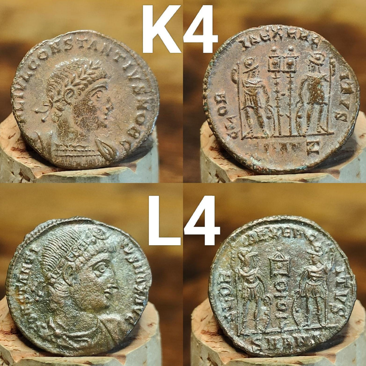 High grade Roman coins, 4th century ancient nummus