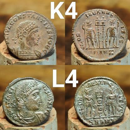 High grade Roman coins, 4th century ancient nummus