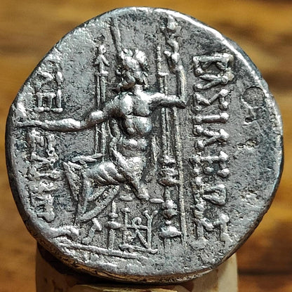 Alexander II Zabinas, 128-122 BC, Zeus reverse, Silver Tetradrachm, Seleucid Empire, Ancient Greek coin