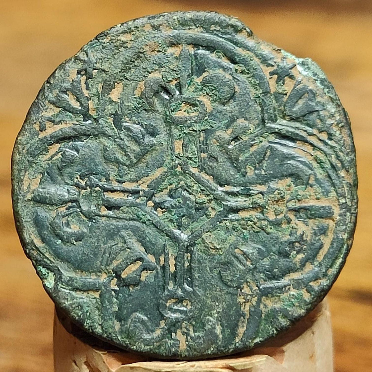 Medieval French Jetton, Shield type token, 600 years old