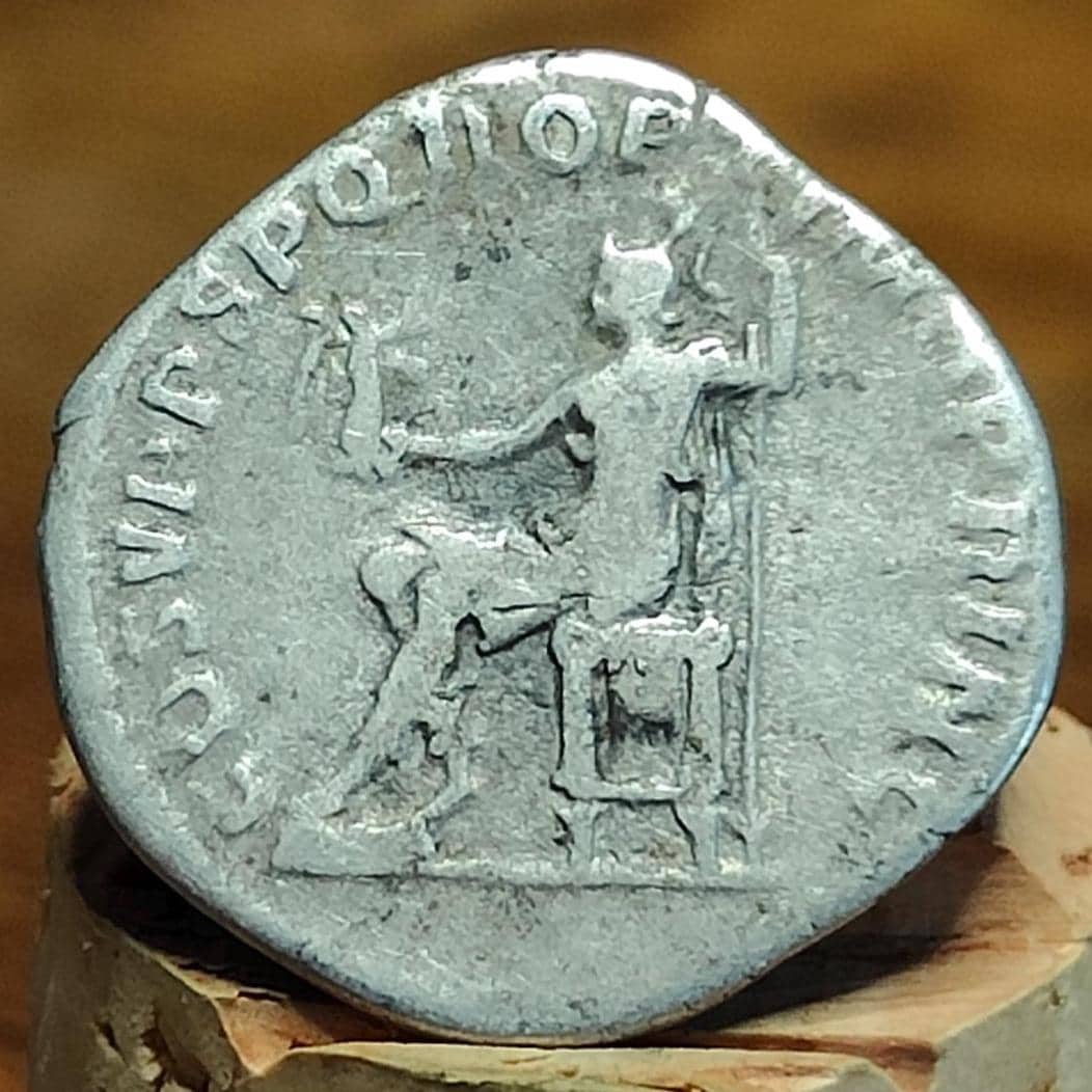 Trajan Silver Denarius with Victory reverse, 98-117 AD, Ancient roman coin