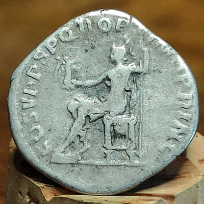 Trajan Silver Denarius with Victory reverse, 98-117 AD, Ancient roman coin