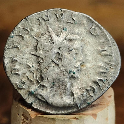 Gallienus Antoninianus, Germanicus Max reverse 253-268AD, ancient Roman coin