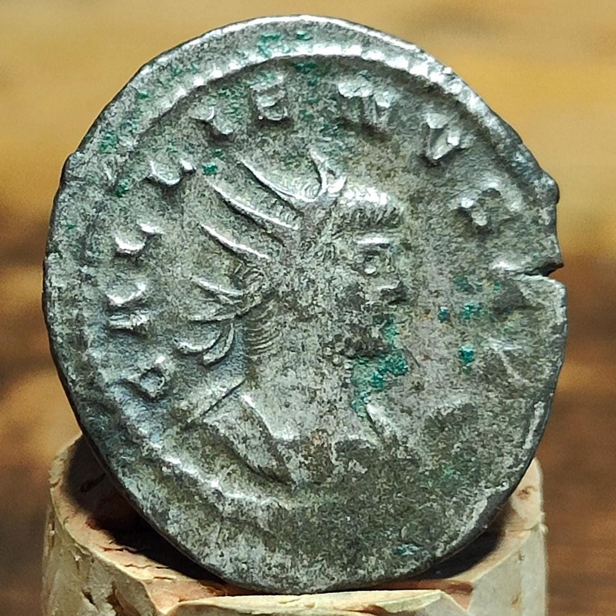 Gallienus Antoninianus, Asclepius reverse, 253-268AD, ancient Roman coin