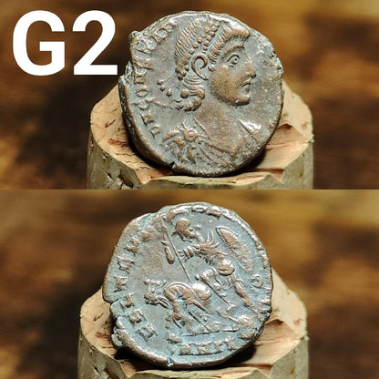 Cleaned Roman coins, ancient Nummus and Follis