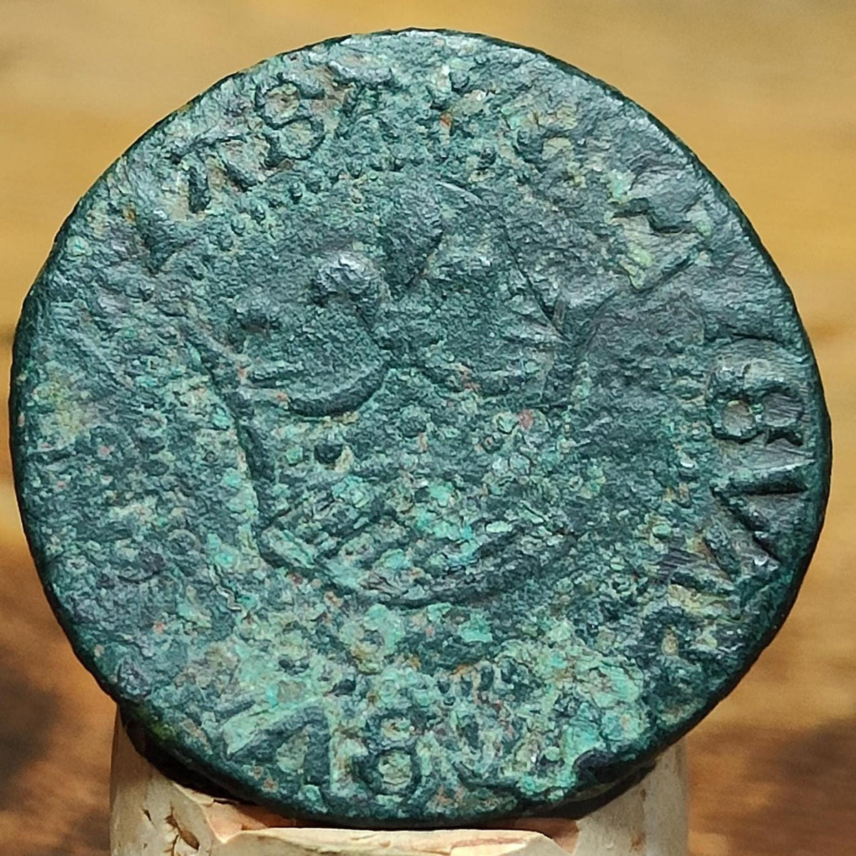 Medieval French Jetton, Crown type token, 600 years old