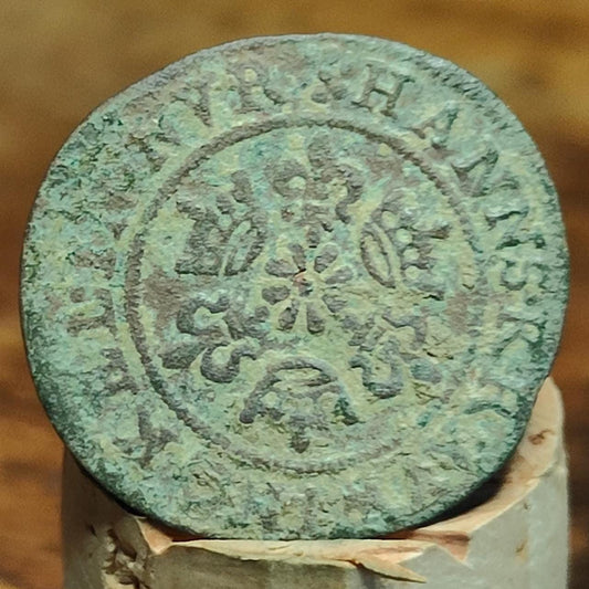 Medieval Nuremburg Jetton, rose and orb type token, 500 years old