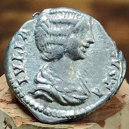 Julia Domna Silver Denarius with Juno reverse, 193-211AD Ancient roman coin