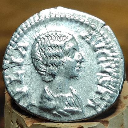 Julia Dommna Silver Denarius with Pietas reverse, Ancient roman coin - VPUKcoins