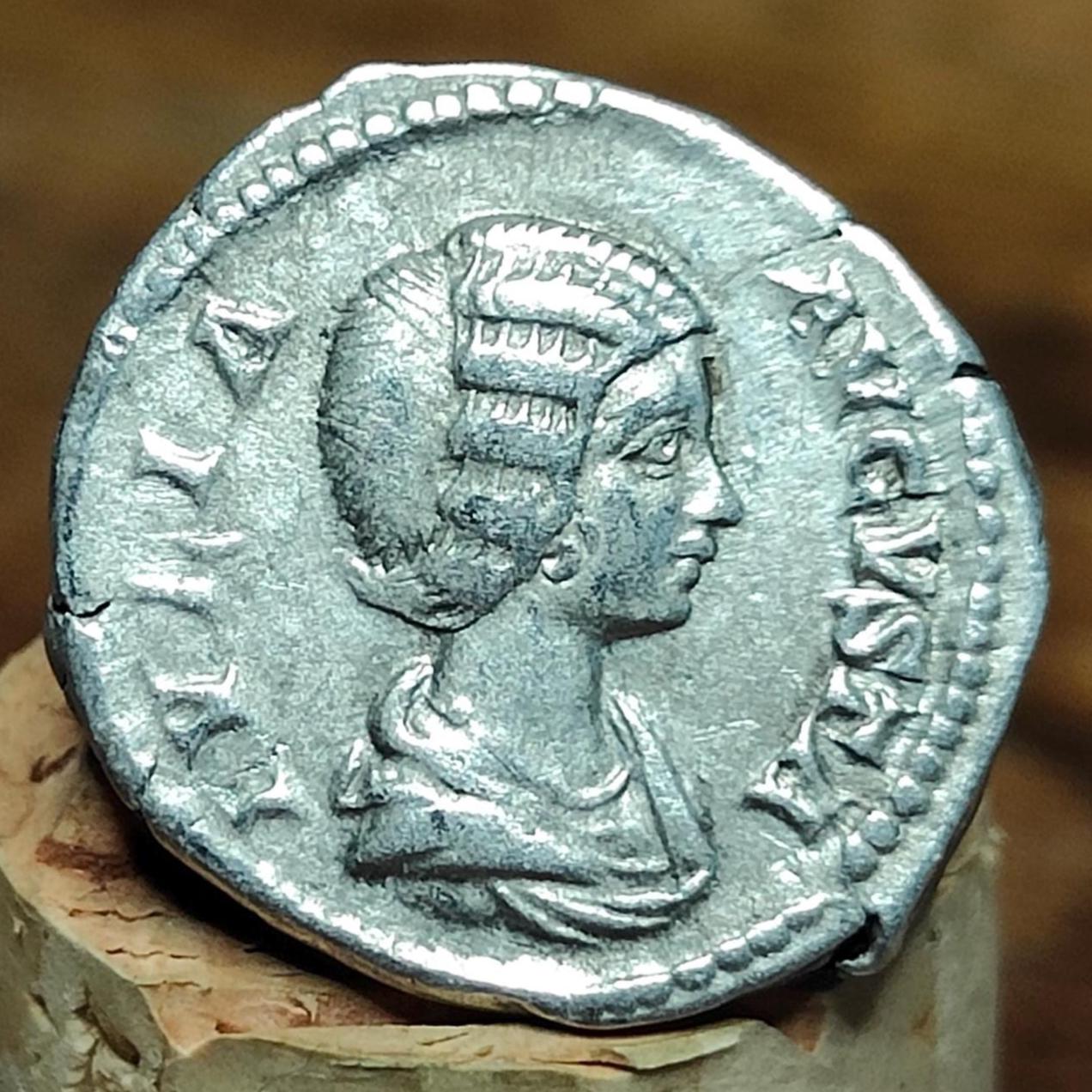 Julia Dommna Silver Denarius with Pietas reverse, Ancient roman coin - VPUKcoins