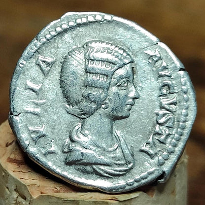 Julia Dommna Silver Denarius with Pietas reverse, Ancient roman coin - VPUKcoins