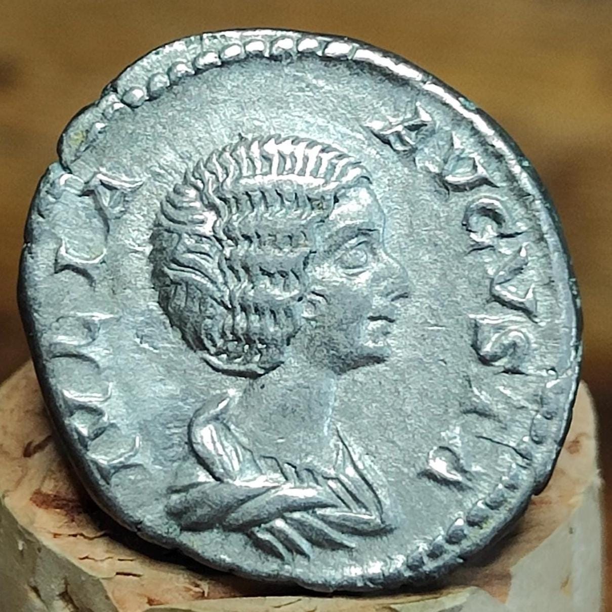 Julia Domna Silver Denarius with Pietas reverse, Ancient roman coin - VPUKcoins