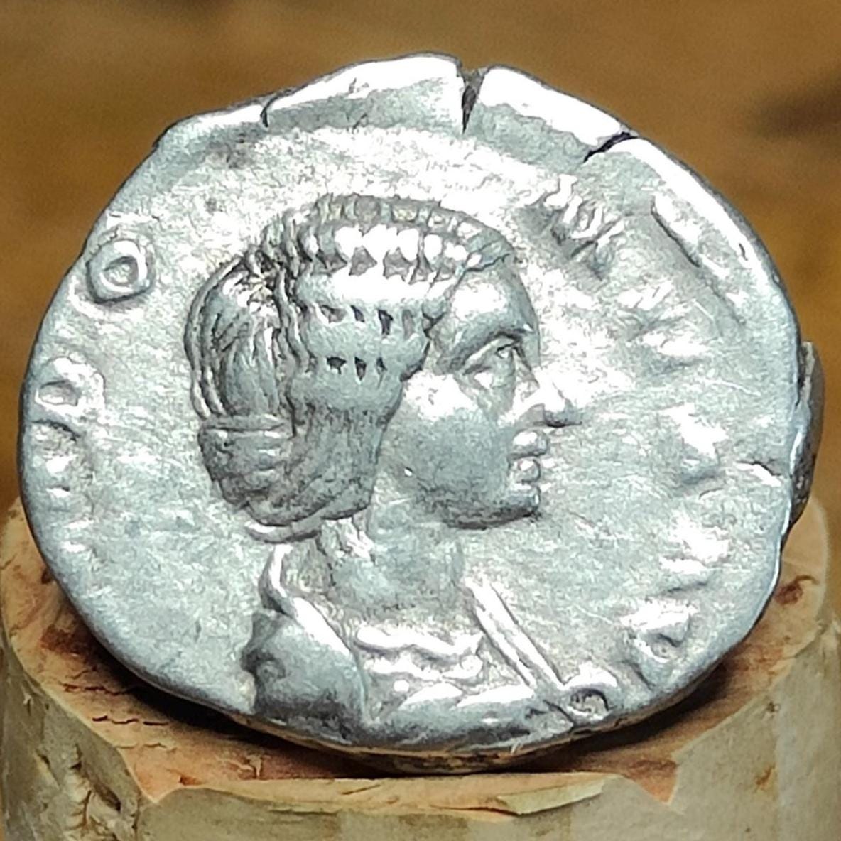 Julia Domna Silver Denarius with Venus reverse, Ancient roman coin - VPUKcoins