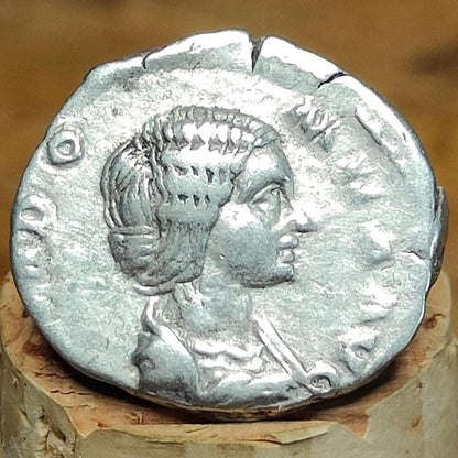 Julia Domna Silver Denarius with Venus reverse, Ancient roman coin - VPUKcoins