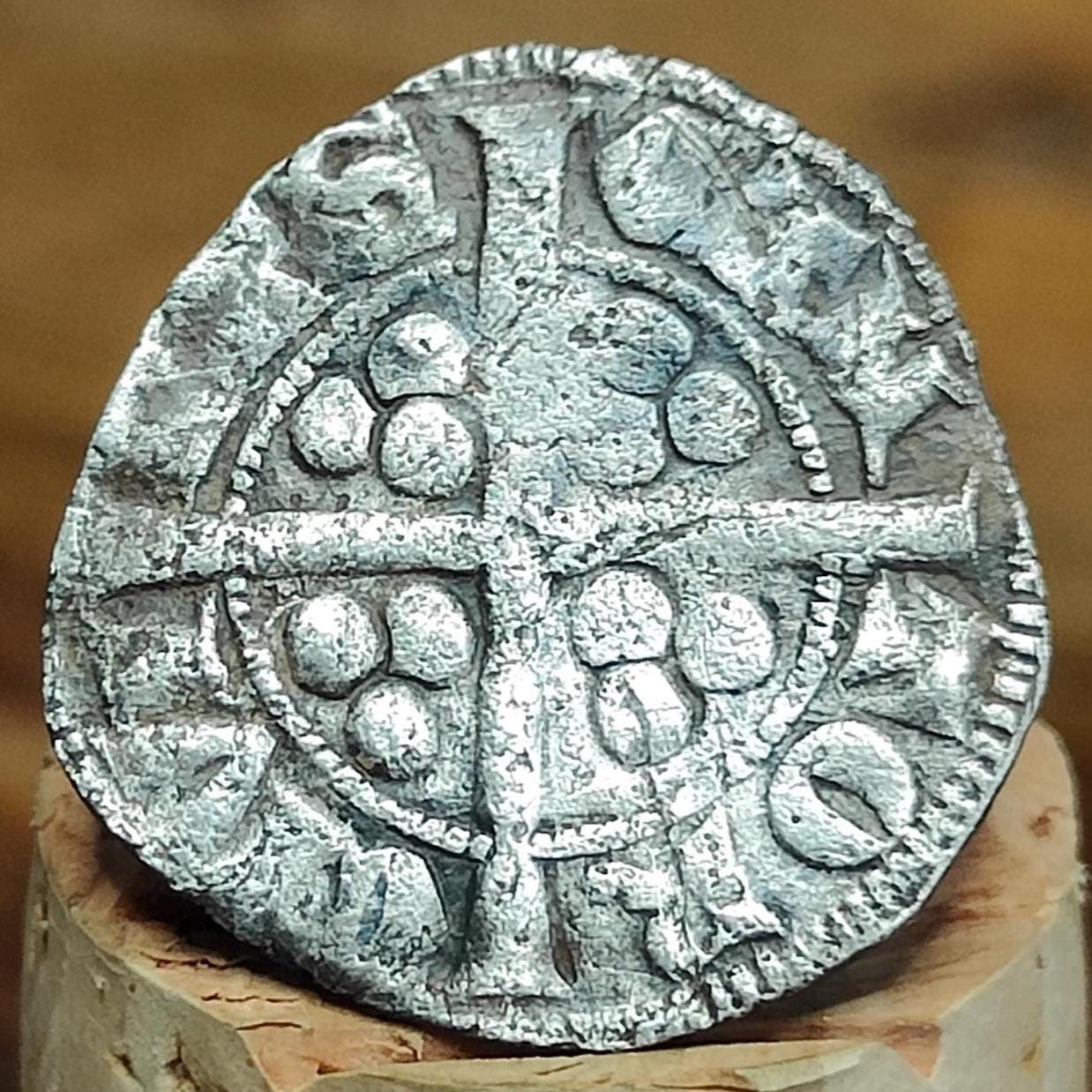 King Edward I Medieval hammered silver penny coin, 700 years old - VPUKcoins