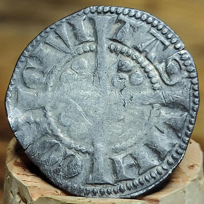 King Edward I Medieval hammered silver penny coin, Lincoln mint, 700 years old - VPUKcoins