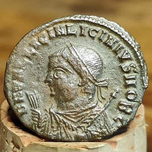 Licinius II Roman coin with Jupiter reverse, high grade ancient Follis - VPUKcoins