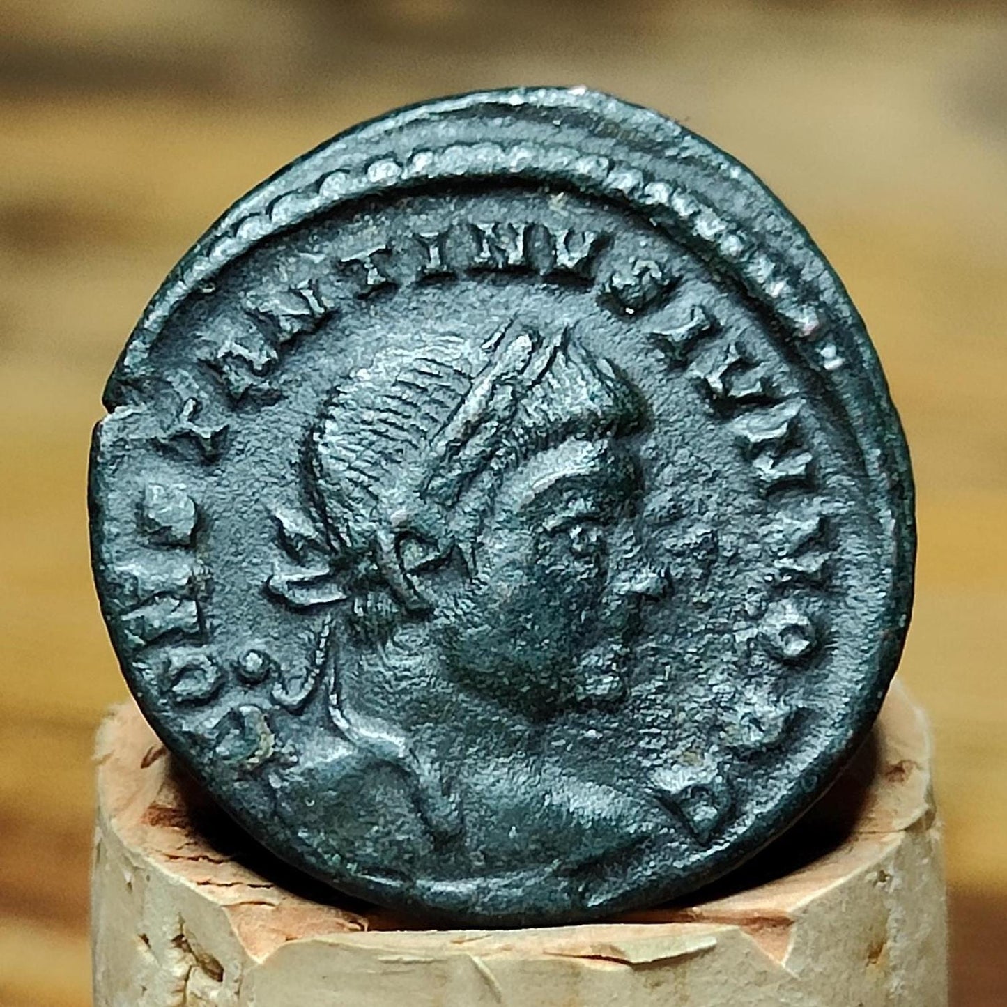 London mint Constantine II coin, high grade ancient roman Nummus with votive reverse - VPUKcoins
