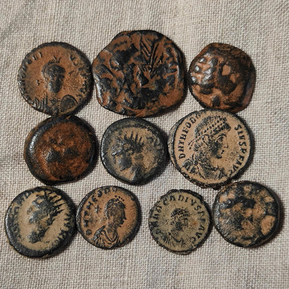 Lot of 10 Ancient coins, collection for research and identification - VPUKcoins